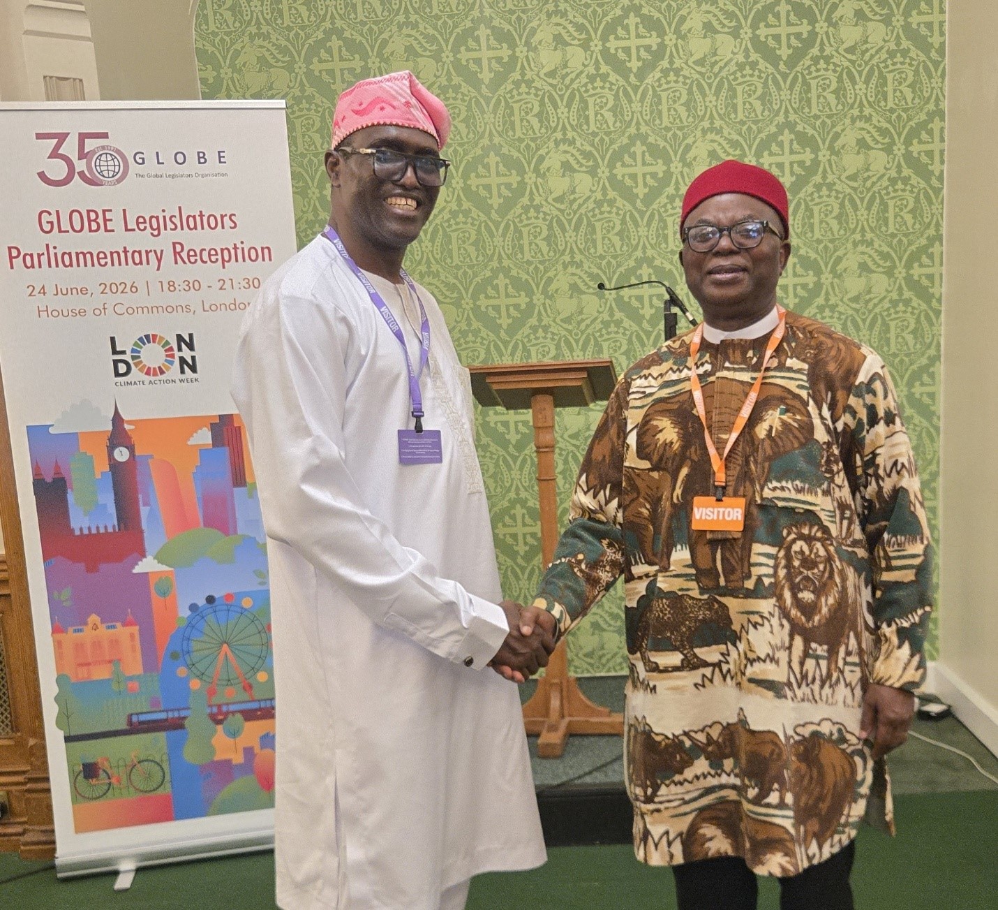 Rt Hon. Sam Onuigbo, Chair of the Climate Governance Council, AGESI, Inducted as President of GLOBE International at the UK Parliament