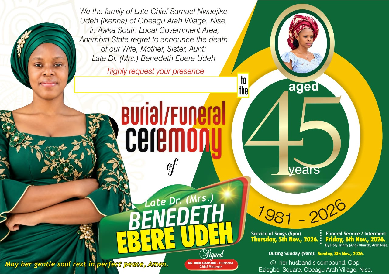AGESI Mourns the Passing of Dr. Benedeth Ebere Udeh